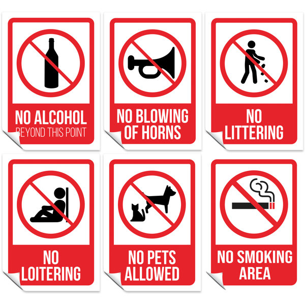 Maturi No Smoking, Littering, Alcohol, Pets, Loitering, Beeping Safety